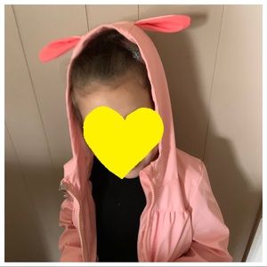 Ballet Pink Cat and Jack 5T Coat with bunny ears